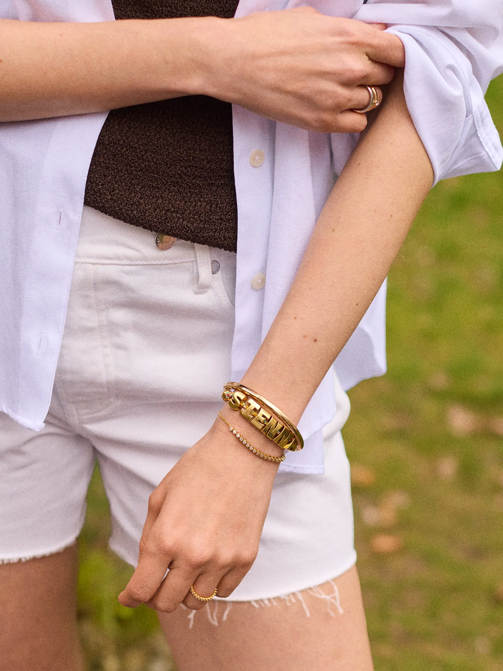 Oversized Waterproof Custom Name Bracelet - Multi sold by BaubleBar product image thumbnail 2