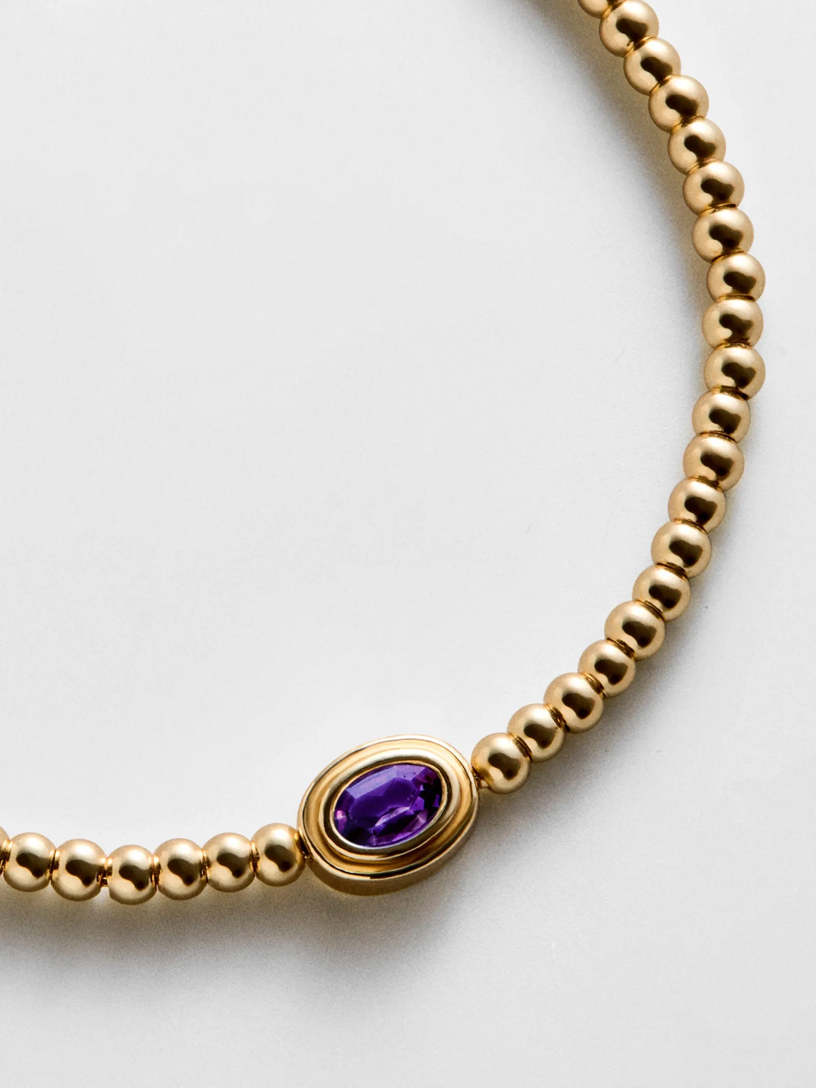Bezel Birthstone Pisa Bracelet - Amethyst sold by BaubleBar product image thumbnail 2