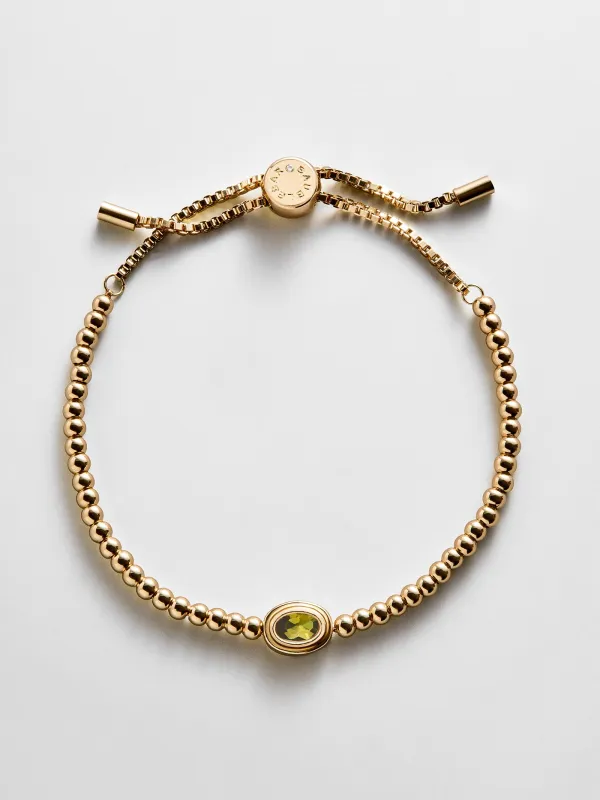 Valerie Bezel Pisa Bracelet - Peridot made by BaubleBar