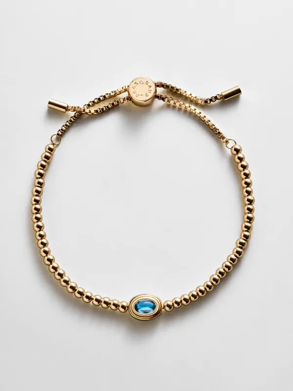 Valerie Bezel Pisa Bracelet - Blue Zircon made by BaubleBar