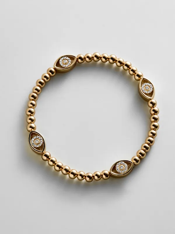 Good Energy Pisa Bracelet - Evil Eye made by BaubleBar