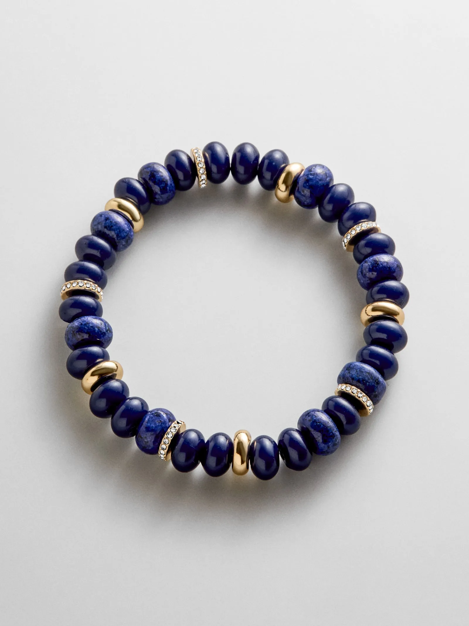 Kelly Semi-Precious Beaded Bracelet - Lapis sold by BaubleBar