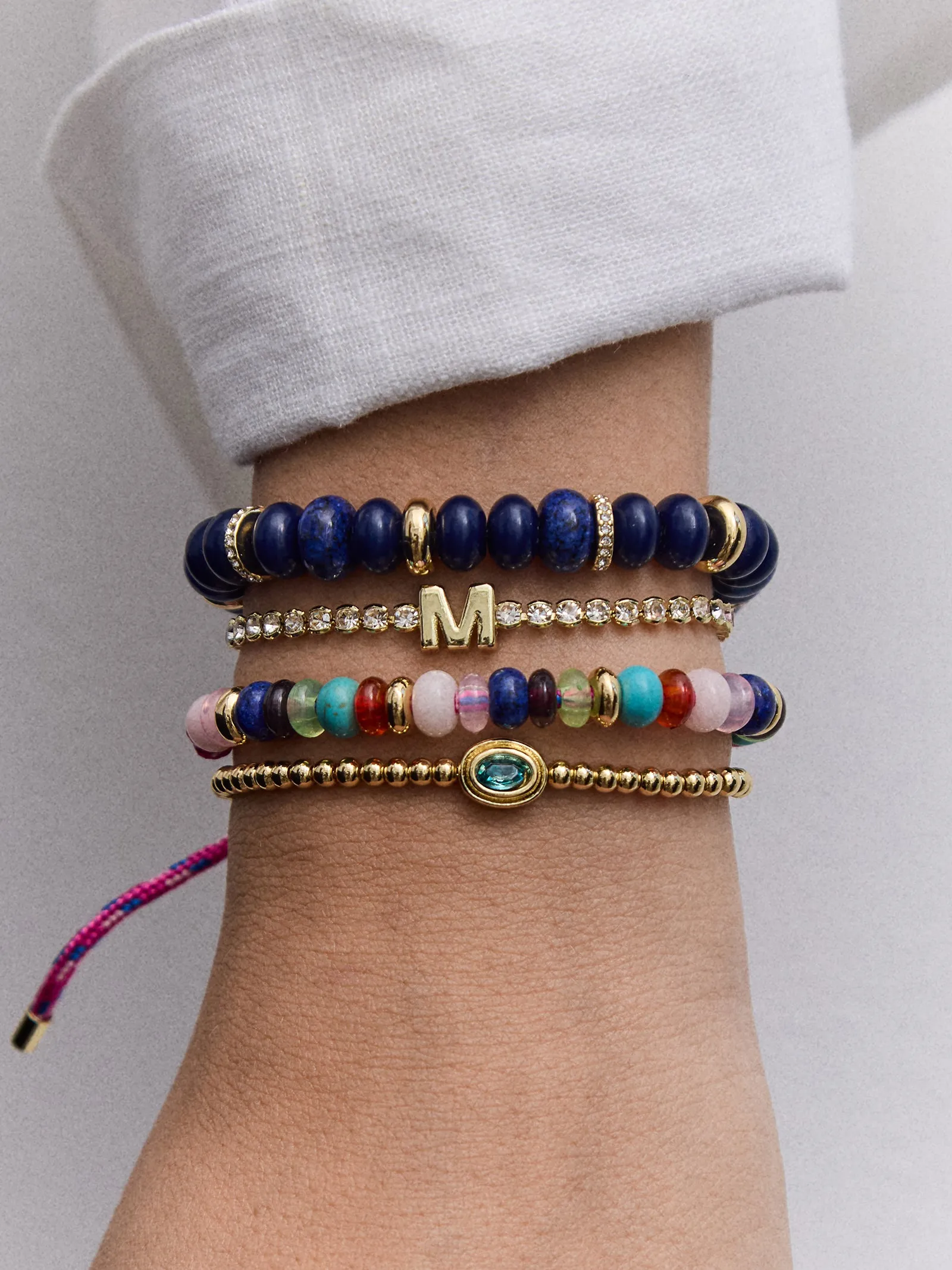 Kelly Semi-Precious Beaded Bracelet - Lapis sold by BaubleBar product image thumbnail 3