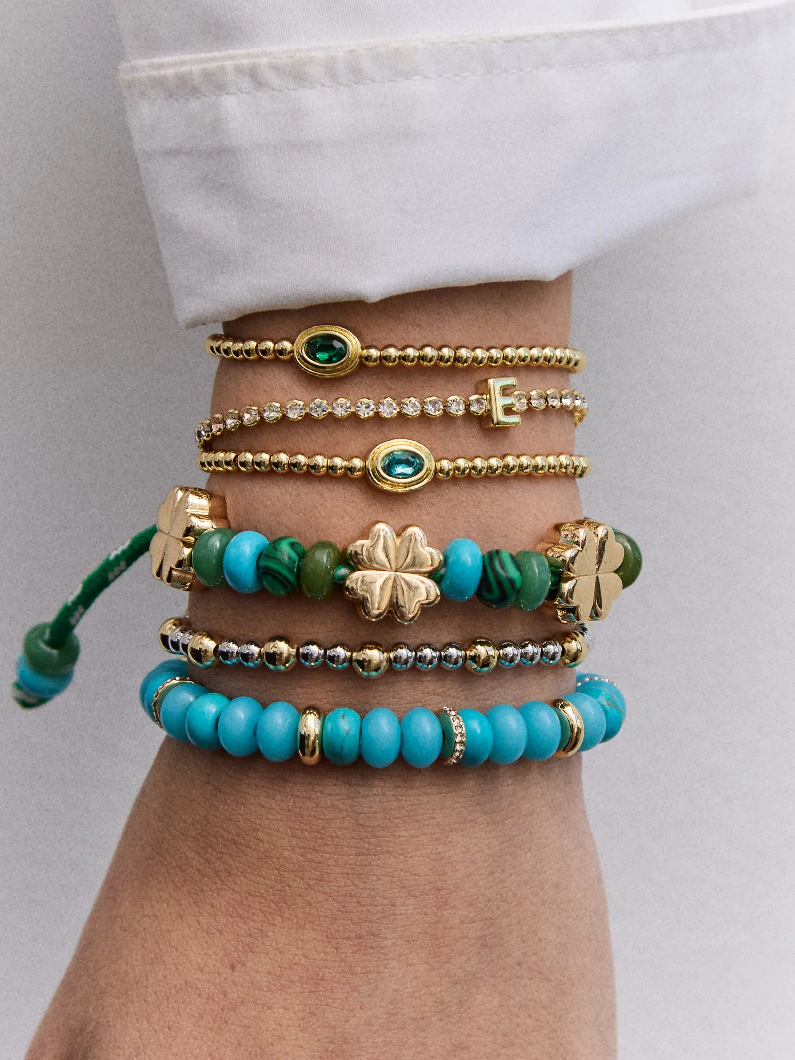Happy Here Beaded Bracelet - Clover sold by BaubleBar product image thumbnail 3
