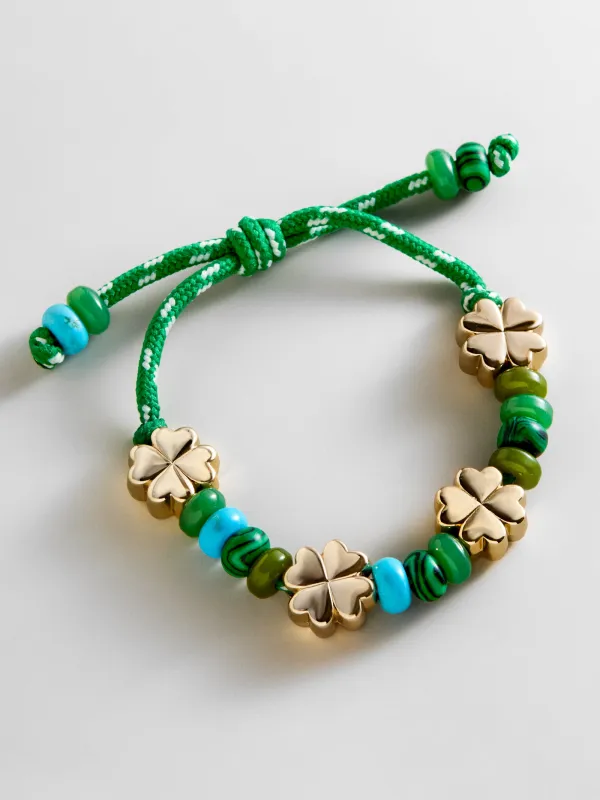 Happy Here Beaded Bracelet - Clover made by BaubleBar