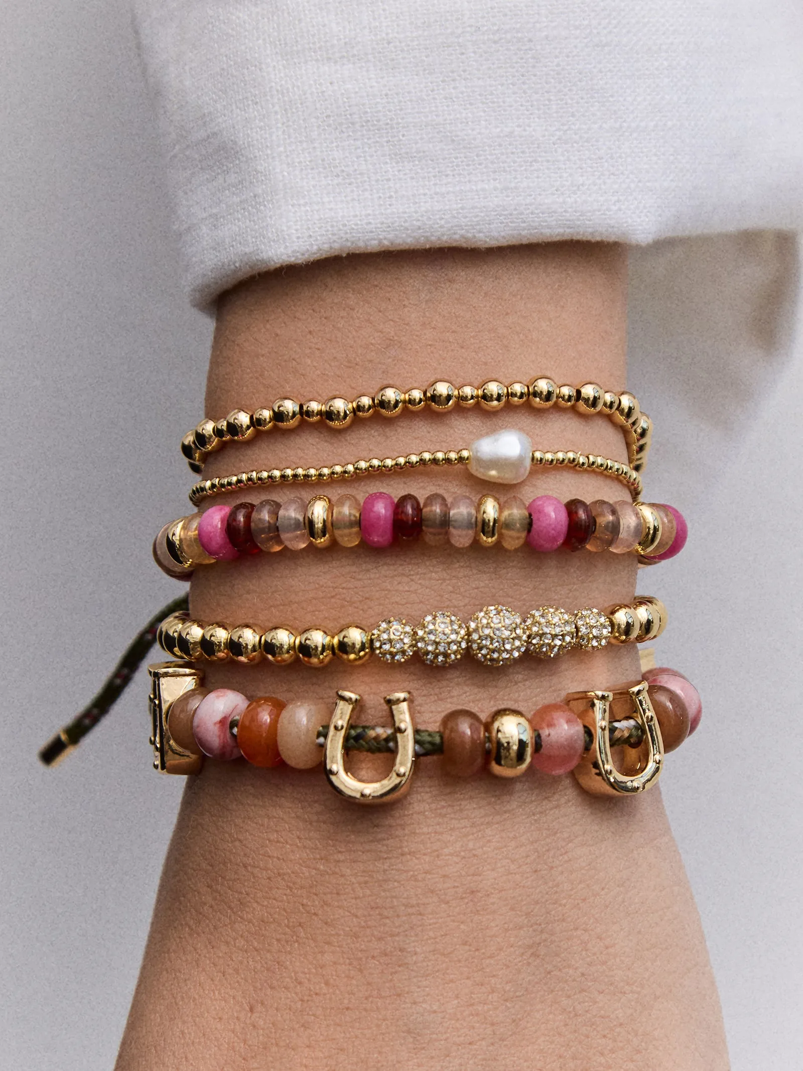 Happy Here Beaded Bracelet - Horseshoe sold by BaubleBar product image thumbnail 3