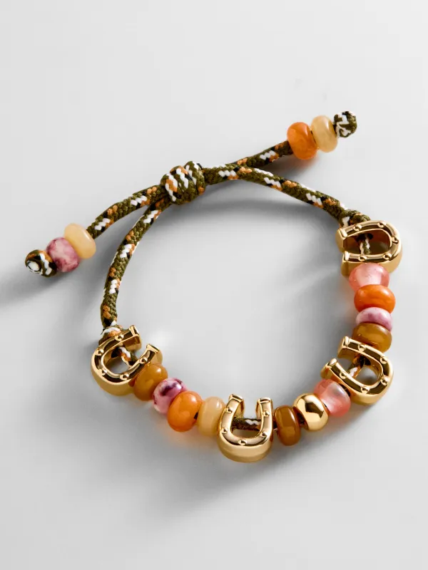 Happy Here Beaded Bracelet - Horseshoe made by BaubleBar