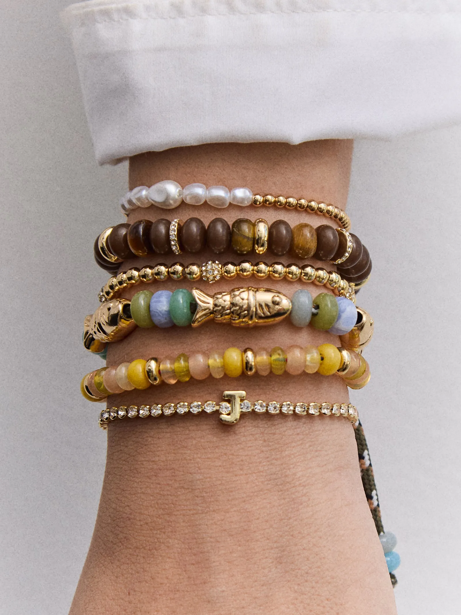 Happy Here Beaded Bracelet - Fish sold by BaubleBar product image thumbnail 3