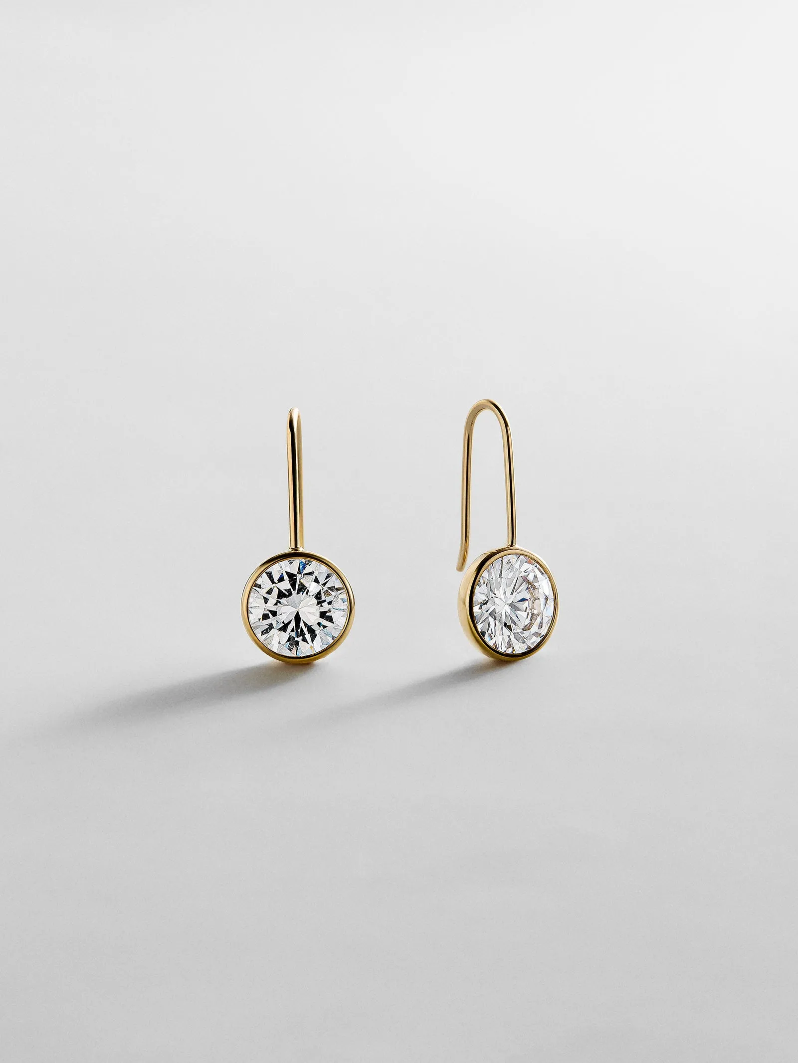 Fallon 14K Gold Bezel Earrings - 10MM Stone sold by BaubleBar