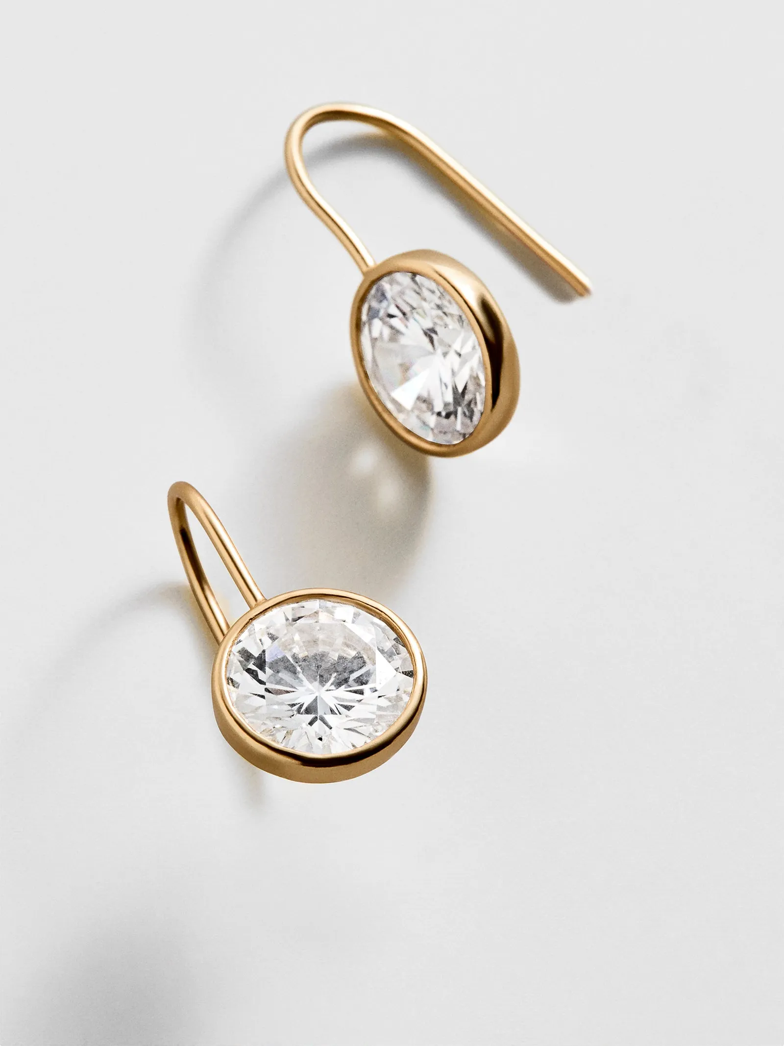 Fallon 14K Gold Bezel Earrings - 10MM Stone sold by BaubleBar product image thumbnail 4
