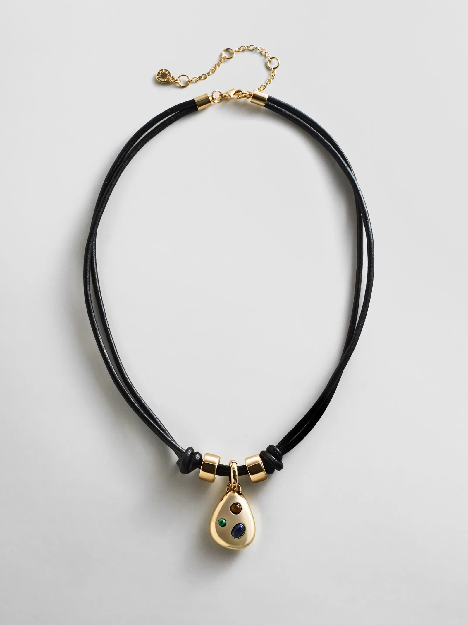 Tessa Pendant Cord Necklace - Gold/Multi sold by BaubleBar product image thumbnail 3