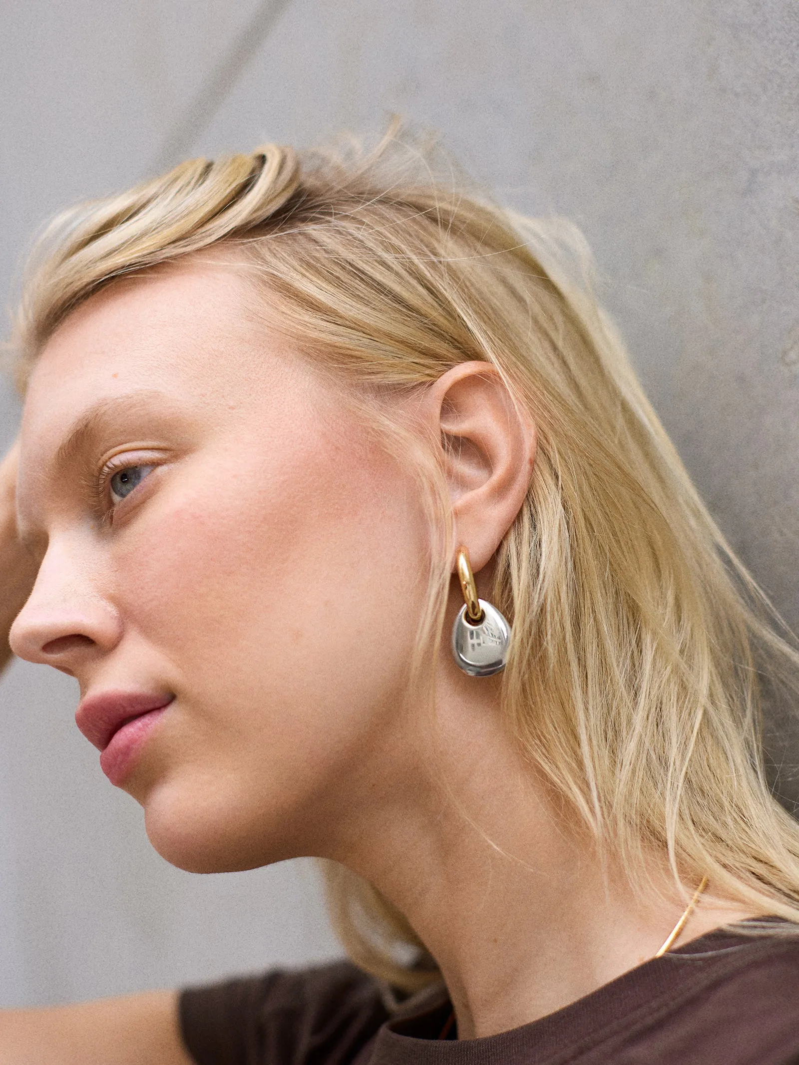 Mila Drop Earrings - Gold/Silver sold by BaubleBar product image thumbnail 2