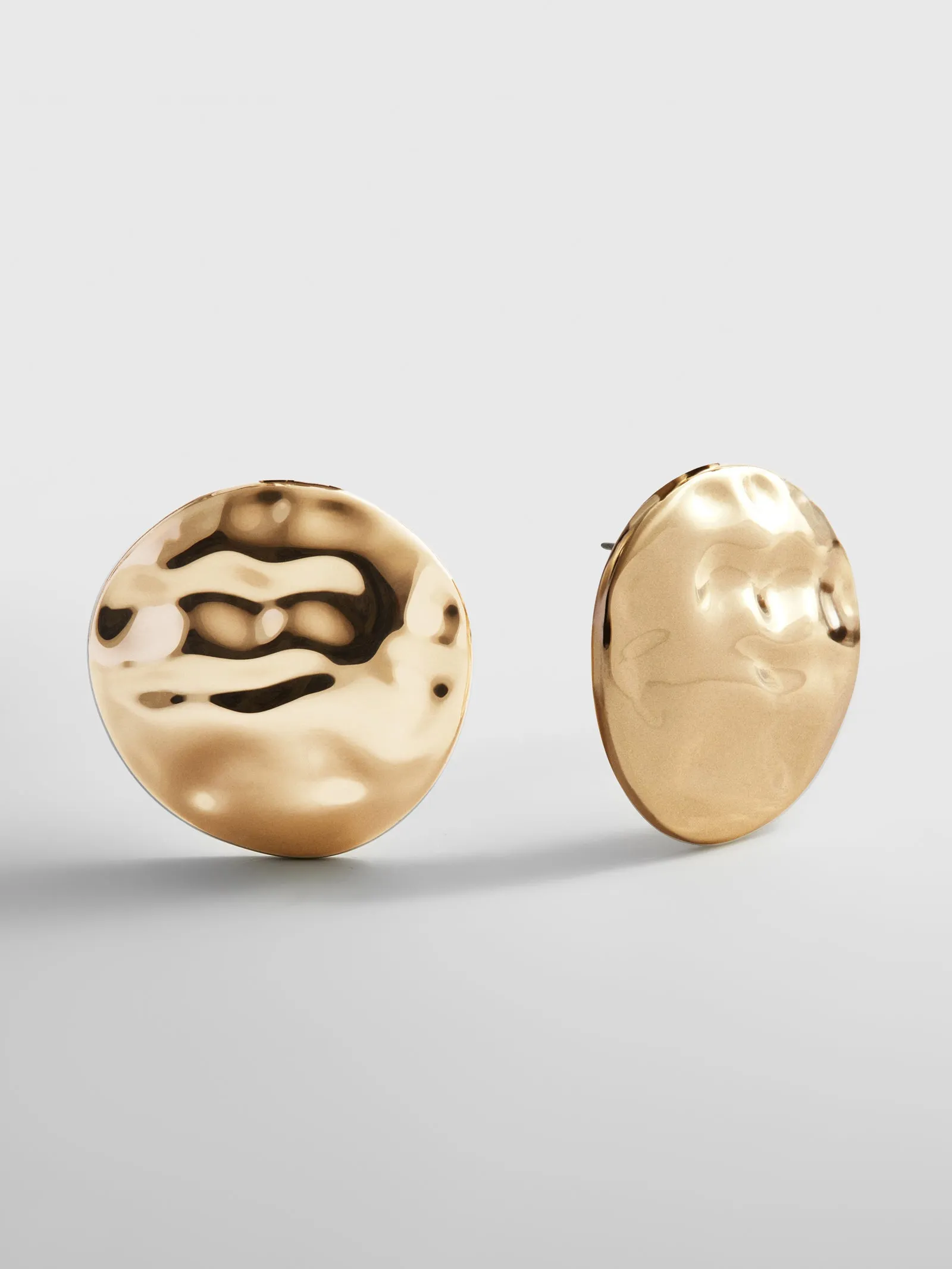 Odette Hammered Statement Studs - Gold sold by BaubleBar