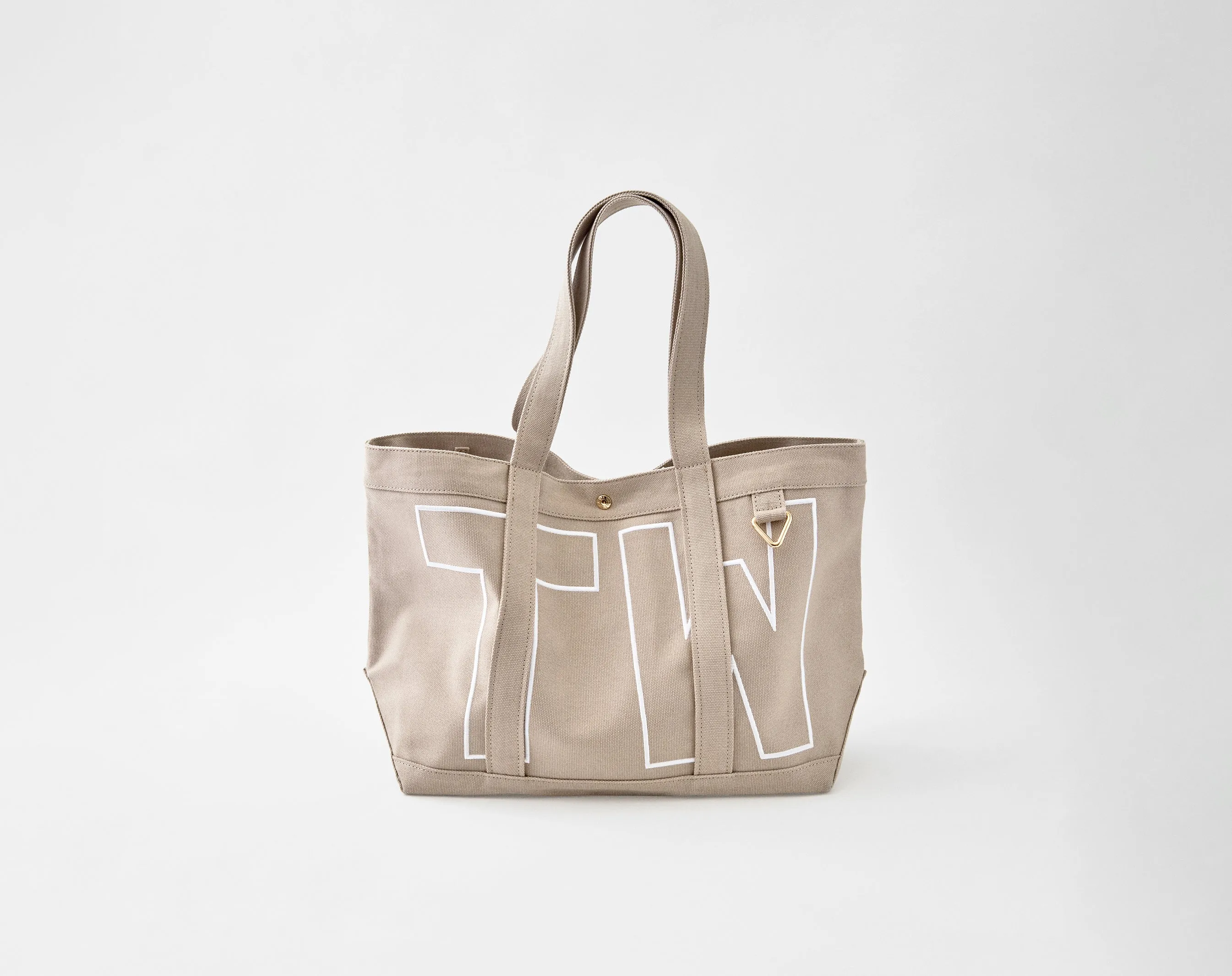 Solid Custom Alpha Tote - Toasted Almond sold by BaubleBar product image thumbnail 5