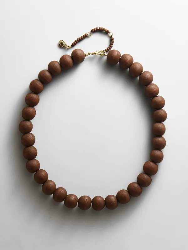 Mini Jane Beaded Necklace - Dark Wood made by BaubleBar