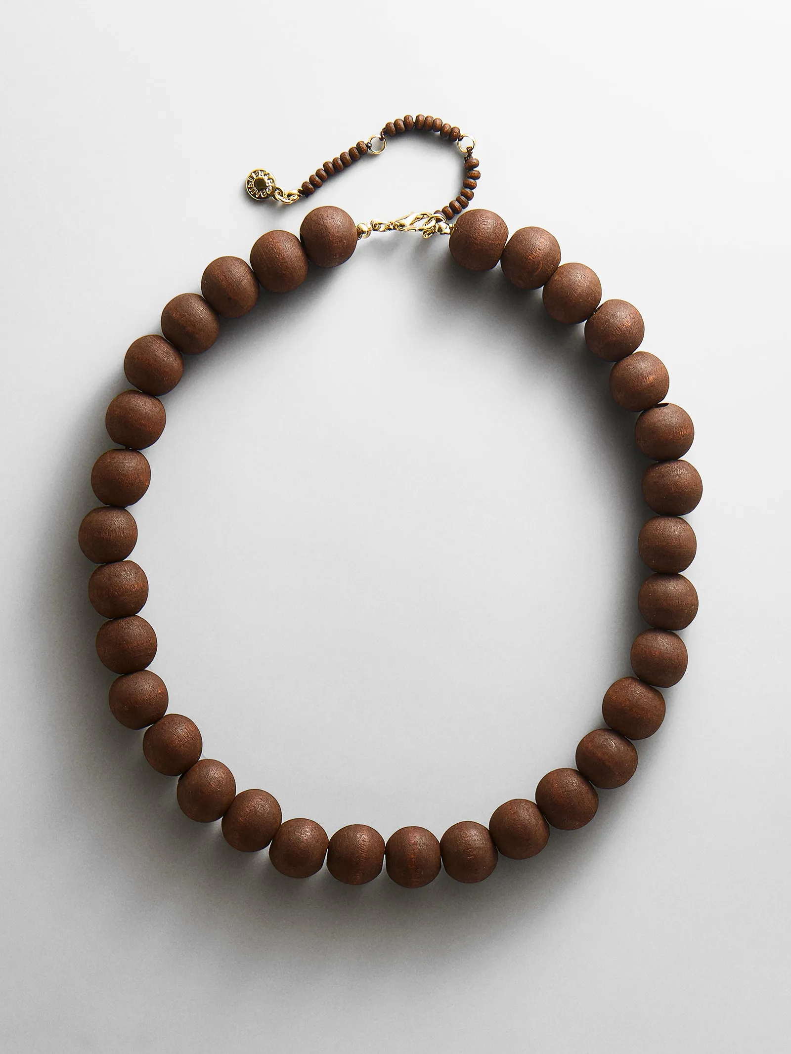 Mini Jane Beaded Necklace - Dark Wood sold by BaubleBar