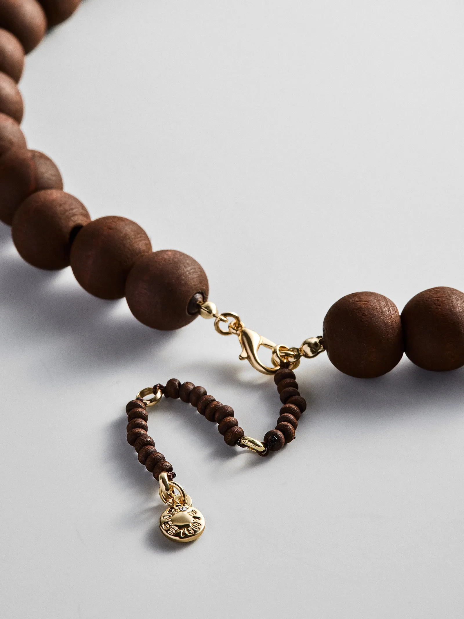 Mini Jane Beaded Necklace - Dark Wood sold by BaubleBar product image thumbnail 4