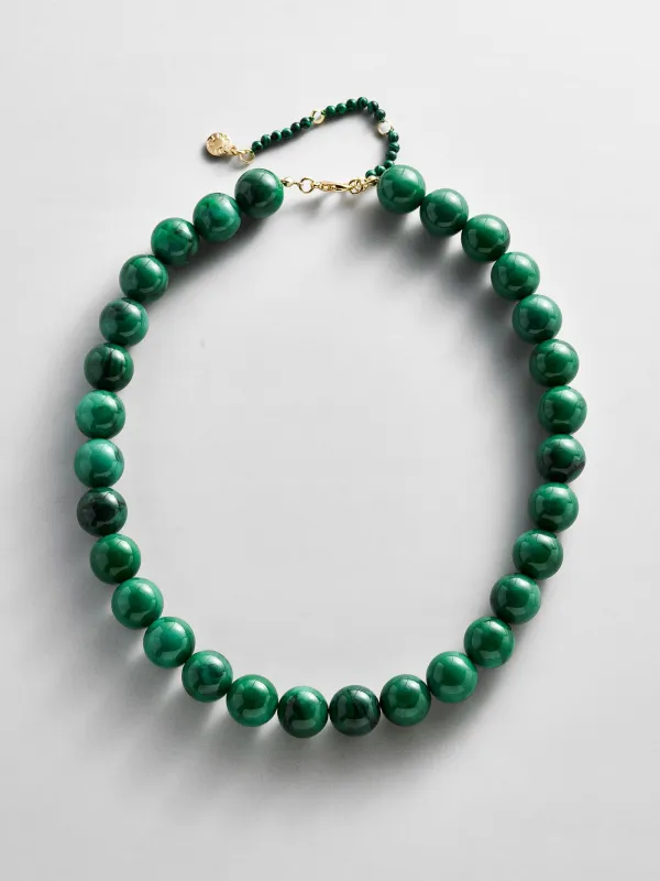 Mini Jane Beaded Necklace - Malachite made by BaubleBar