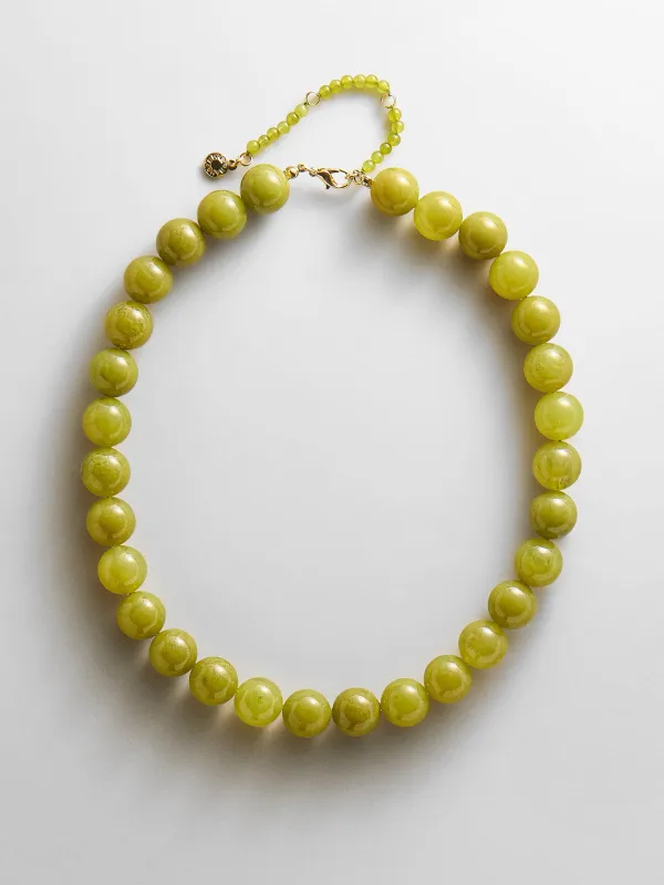 Mini Jane Beaded Necklace - Olive made by BaubleBar