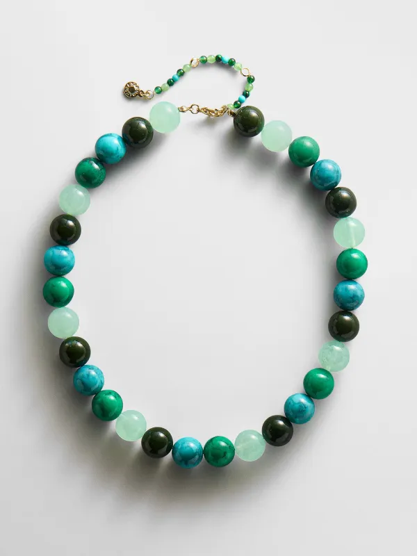 Mini Jane Beaded Necklace - Blue Multi made by BaubleBar