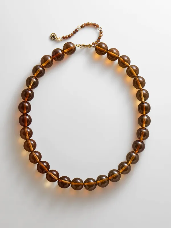 Mini Jane Beaded Necklace - Tiger's Eye made by BaubleBar