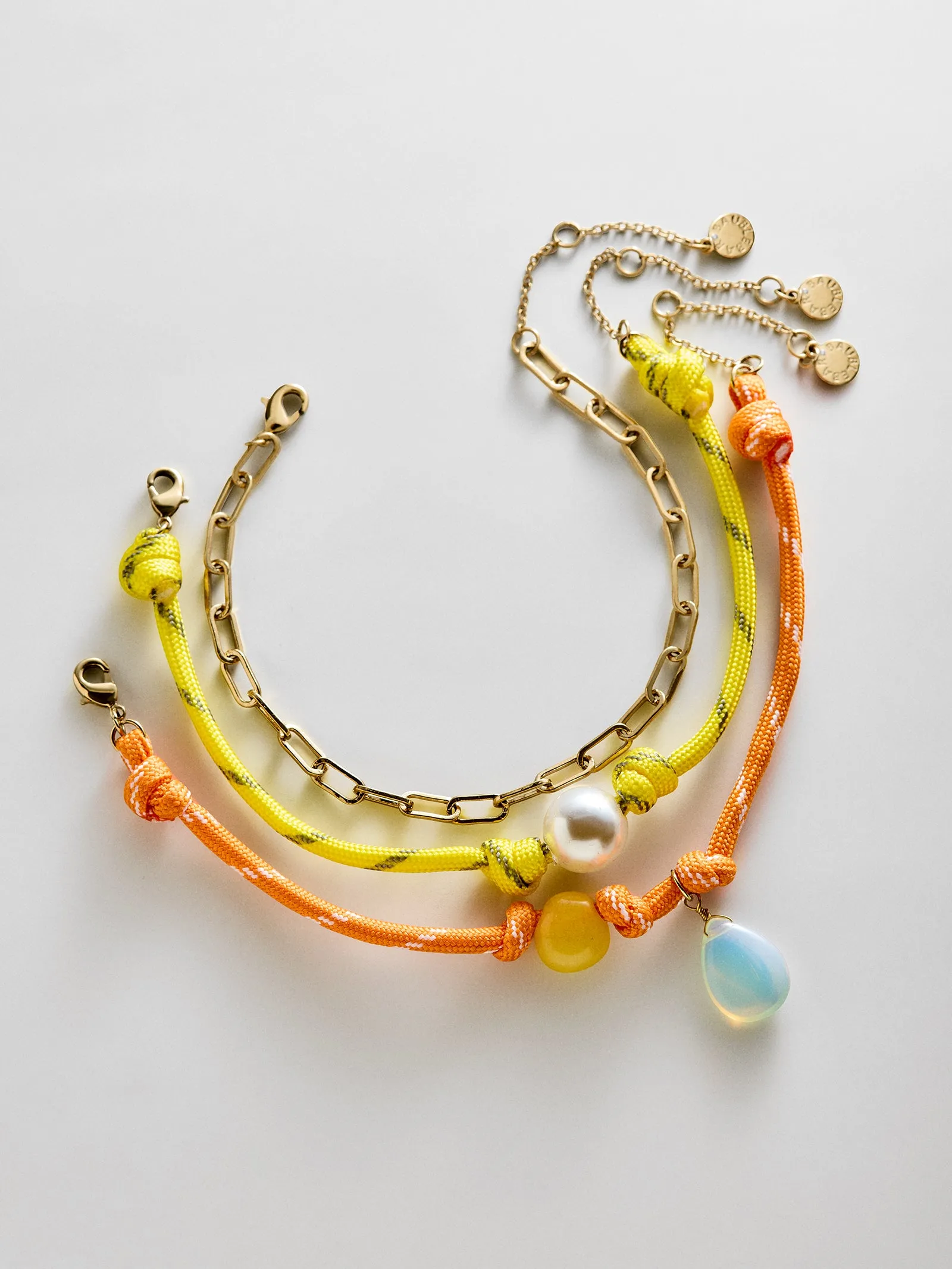 Brooke Semi-Precious Waterproof Anklet Set - Orange sold by BaubleBar product image thumbnail 3