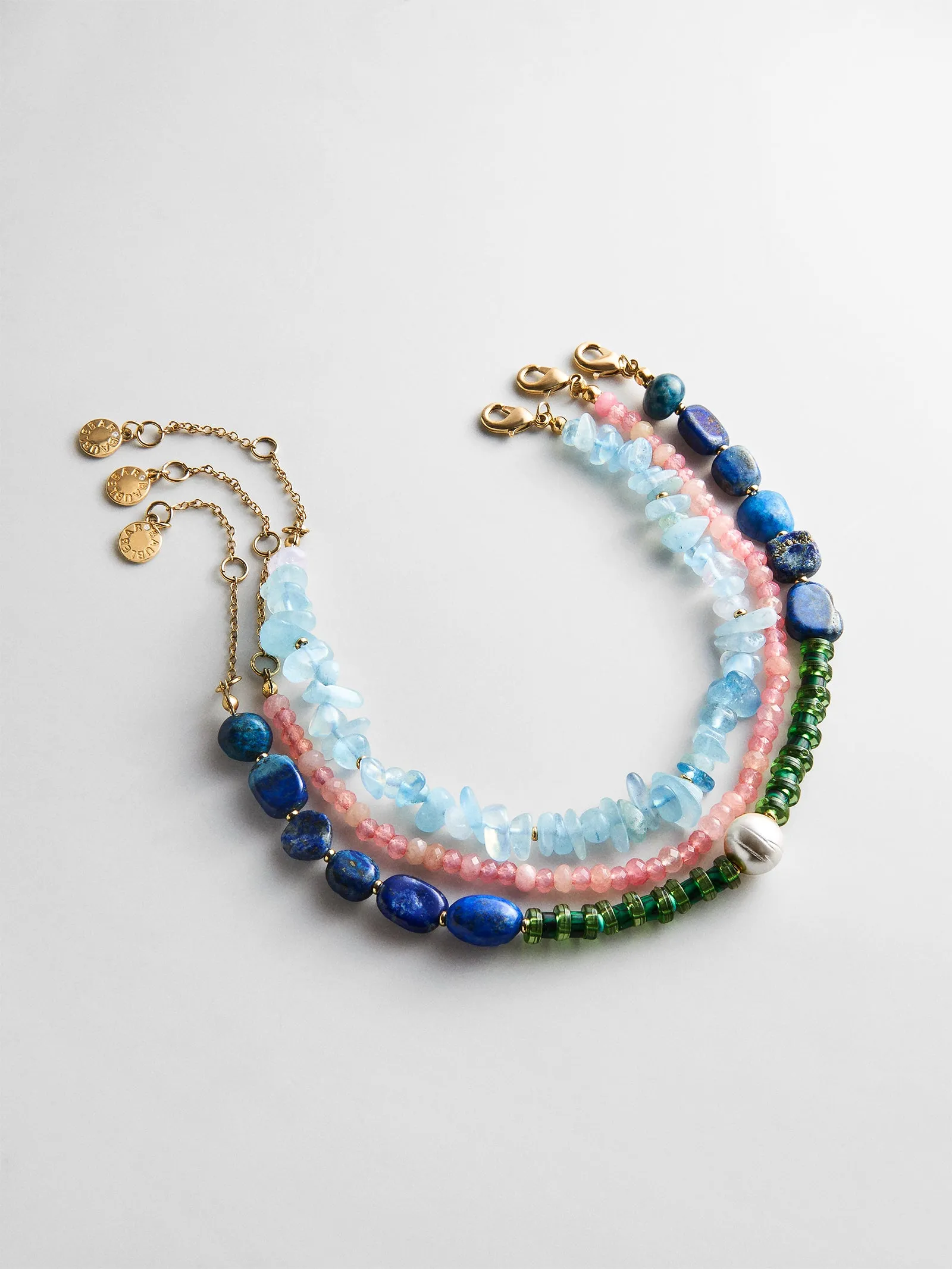Brooke Semi-Precious Waterproof Anklet Set - Muted Multi sold by BaubleBar product image thumbnail 3