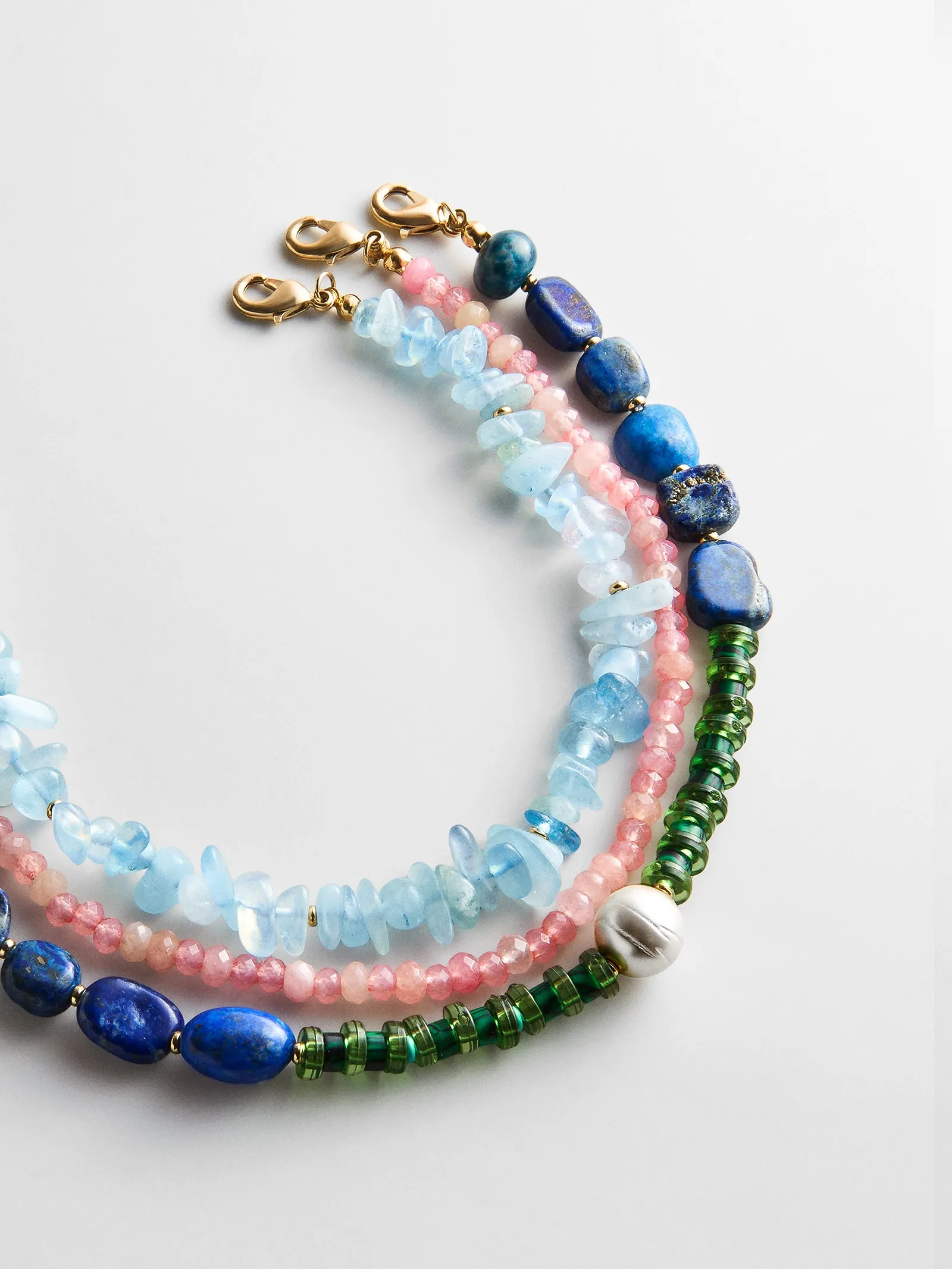 Brooke Semi-Precious Waterproof Anklet Set - Muted Multi sold by BaubleBar