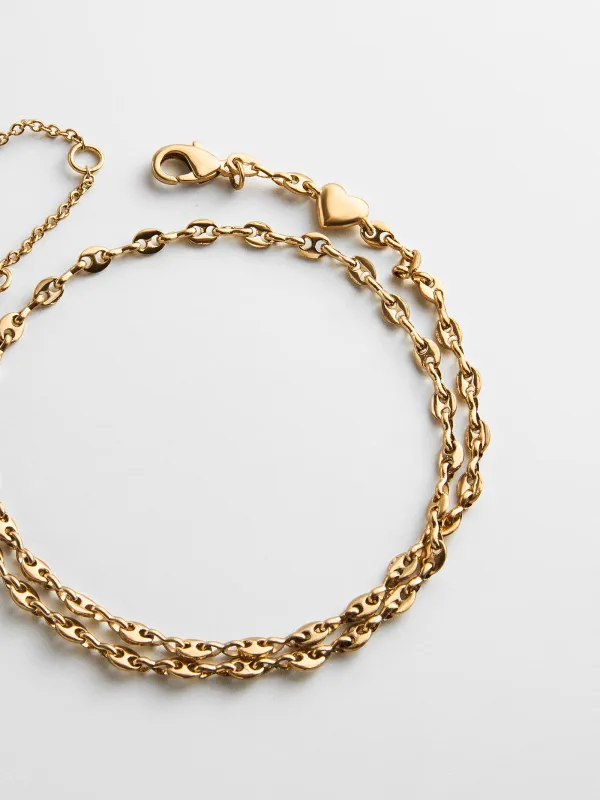 Thalia Waterproof Anklet - Gold made by BaubleBar
