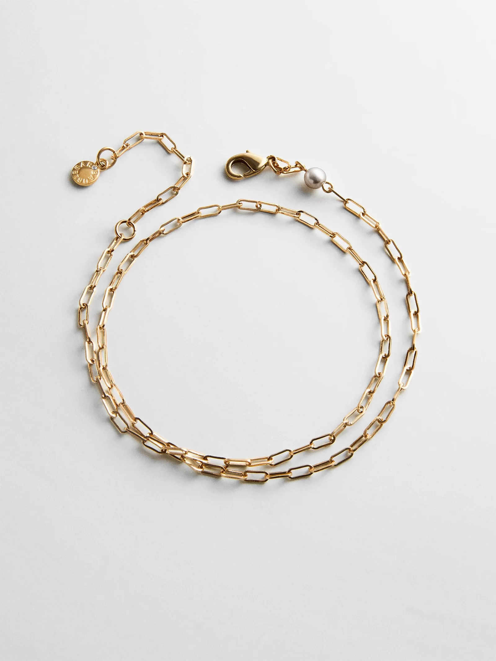 Hera Waterproof Anklet - Gold sold by BaubleBar product image thumbnail 3
