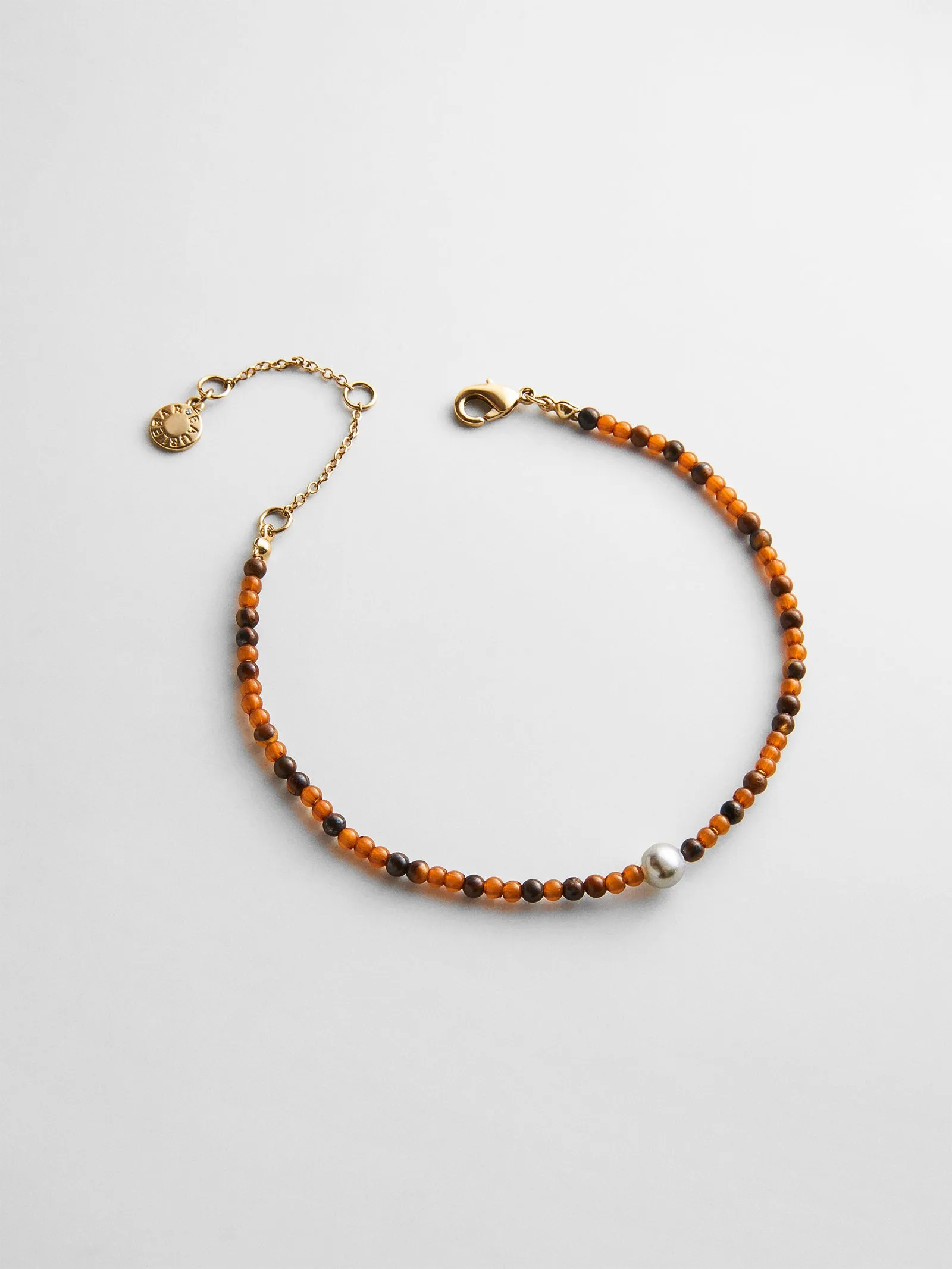 Kyanna Semi-Precious Waterproof Anklet - Tiger's Eye sold by BaubleBar product image thumbnail 3
