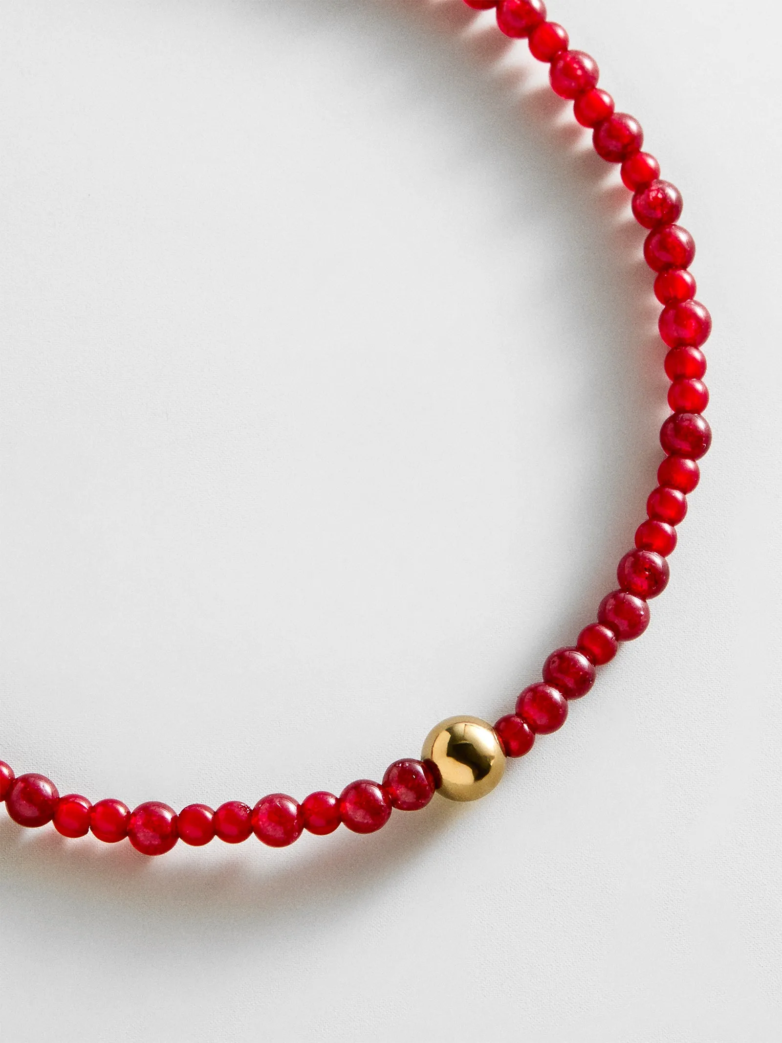 Kyanna Semi-Precious Waterproof Anklet - Red Jasper sold by BaubleBar product image thumbnail 4
