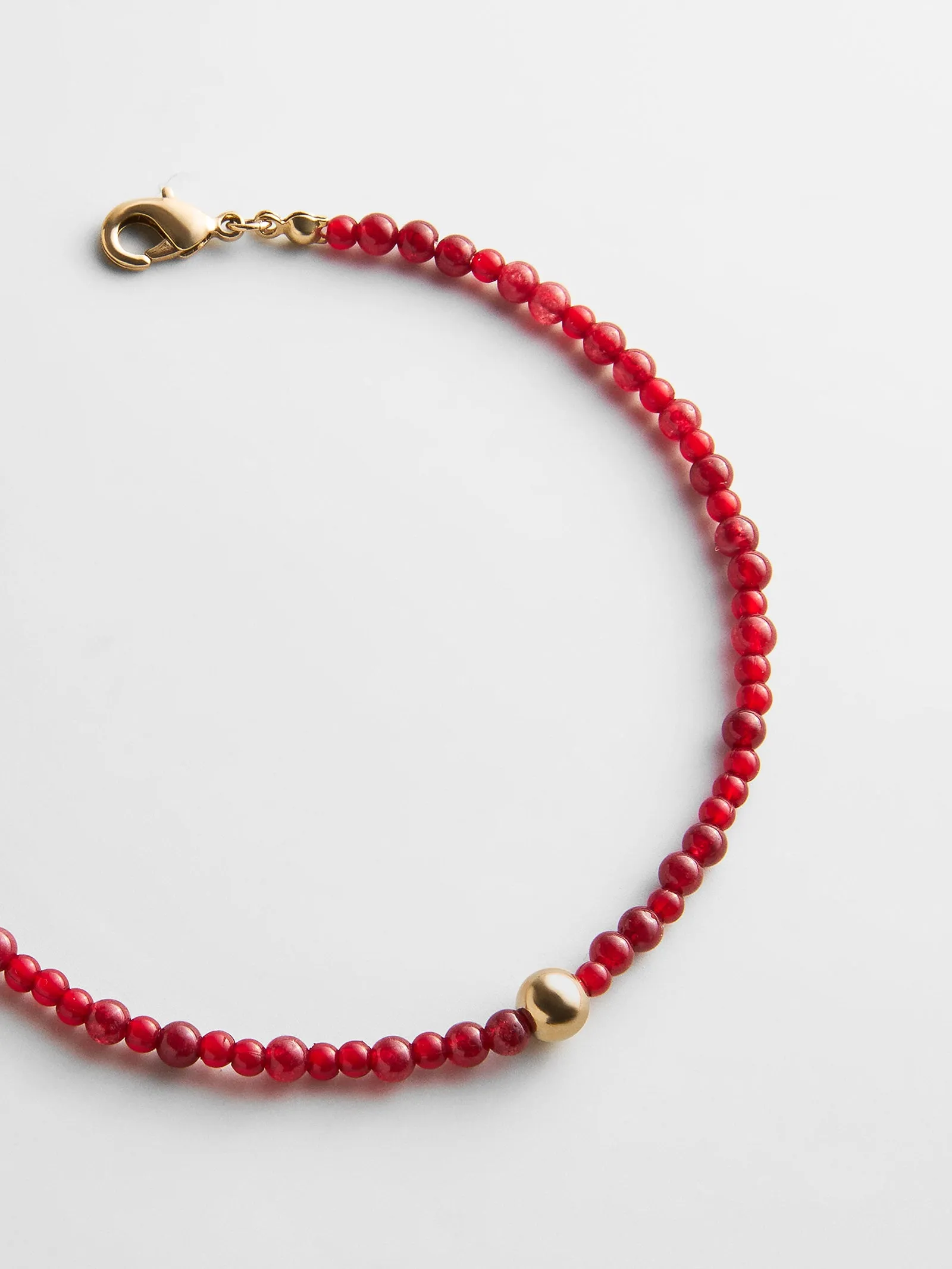 Kyanna Semi-Precious Waterproof Anklet - Red Jasper sold by BaubleBar