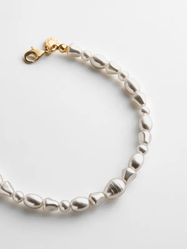 Teagan Waterproof Pearl Anklet - Pearl made by BaubleBar