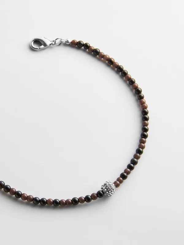 Kyanna Semi-Precious Waterproof Anklet - Onyx made by BaubleBar