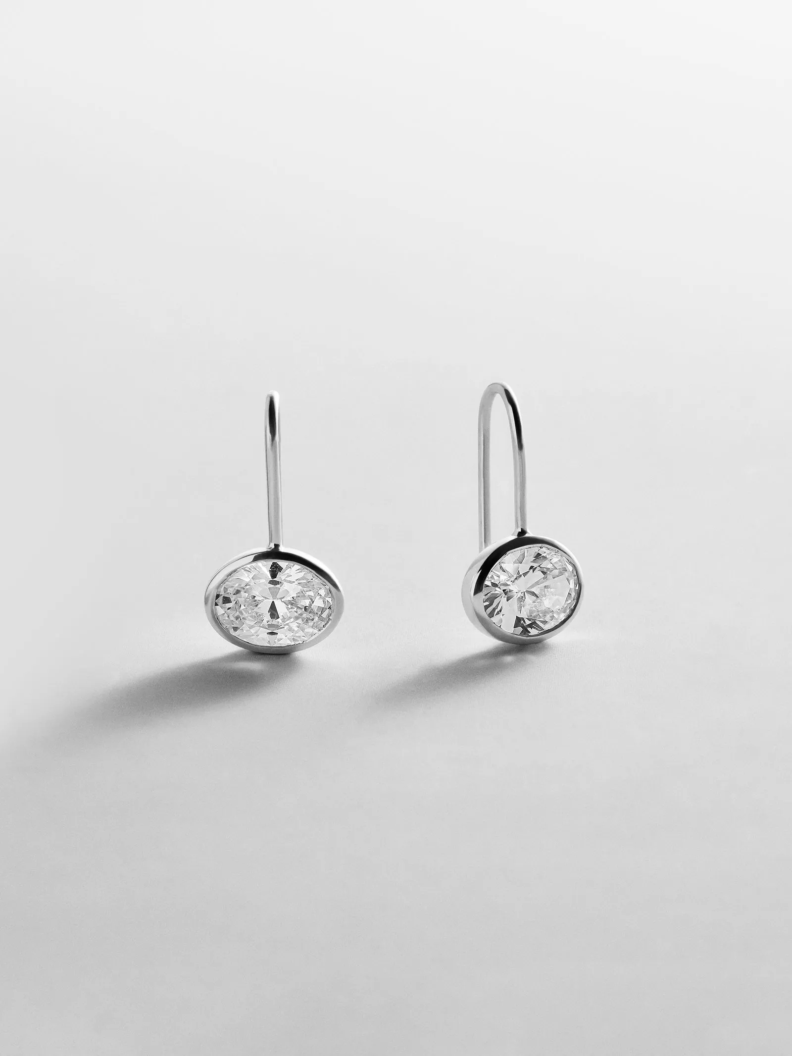 Fallon Sterling Silver Bezel Earrings - Silver sold by BaubleBar product image thumbnail 3