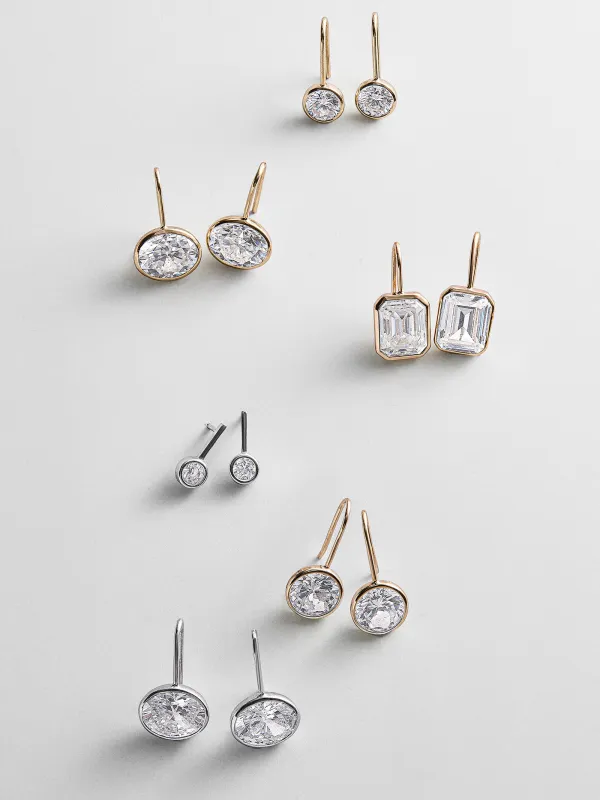 Fallon Sterling Silver Bezel Earrings - Silver made by BaubleBar