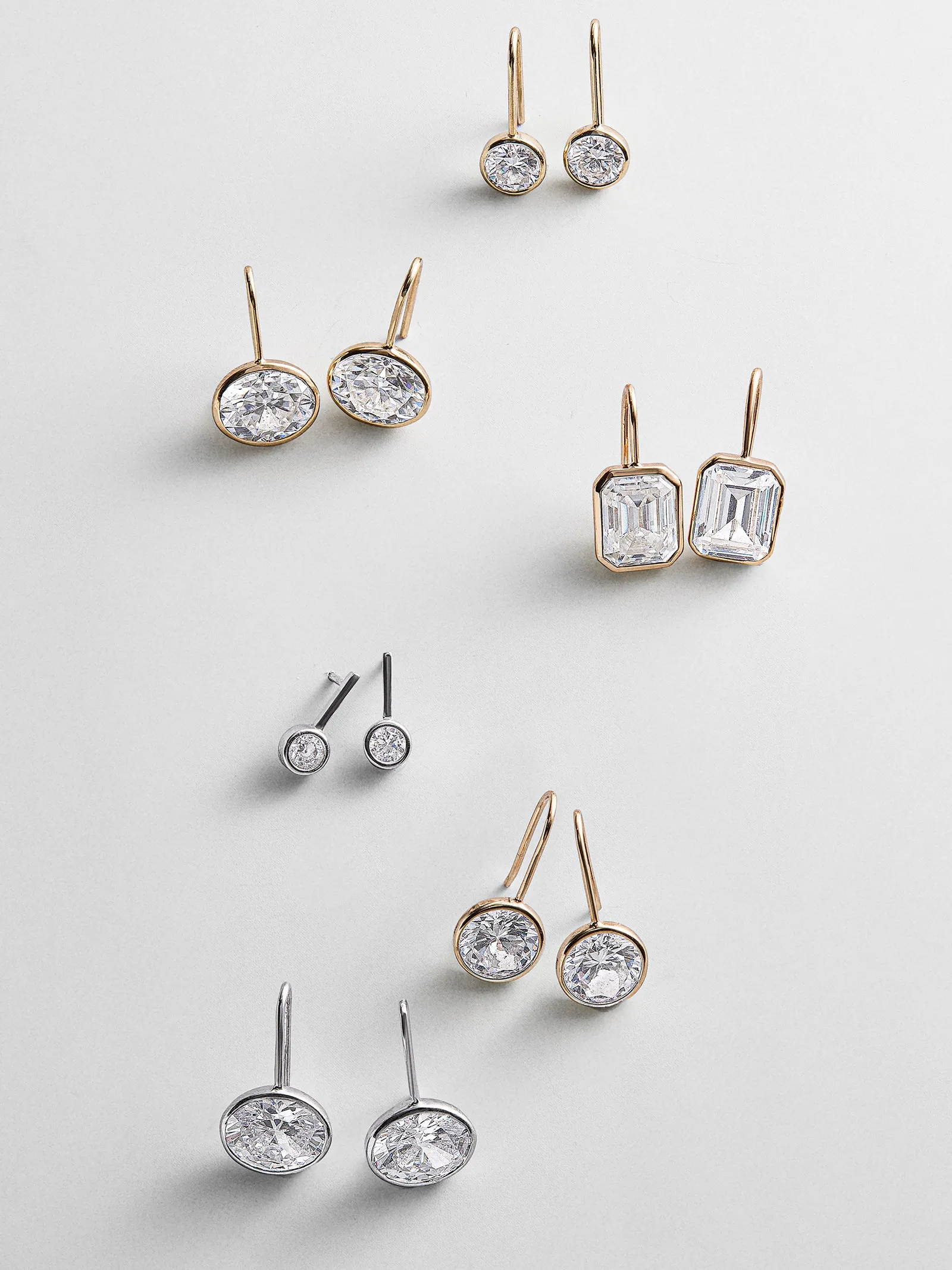 Fallon Sterling Silver Bezel Earrings - Silver sold by BaubleBar