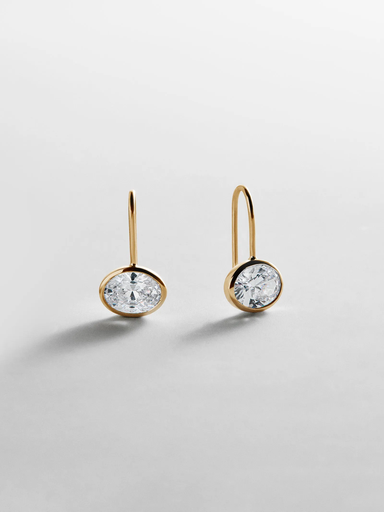 Fallon 14K Gold Bezel Earrings - Gold sold by BaubleBar product image thumbnail 3