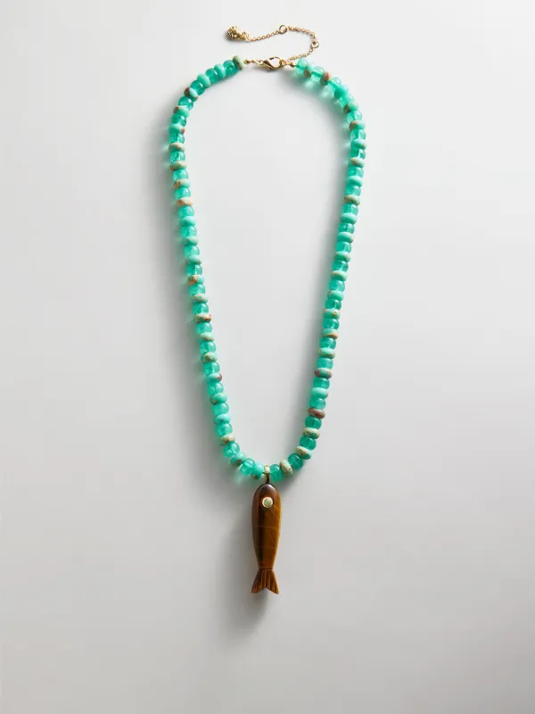 Sun Drift Semi-Precious Pendant Necklace - Fish made by BaubleBar