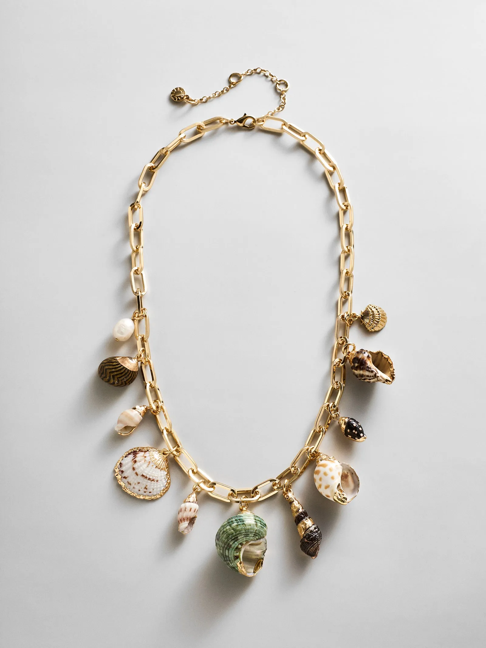 Kara Shell Charm Necklace - Gold sold by BaubleBar
