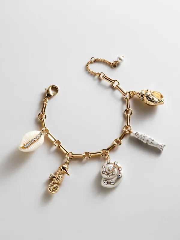 Salt Air Charm Bracelet - Gold made by BaubleBar