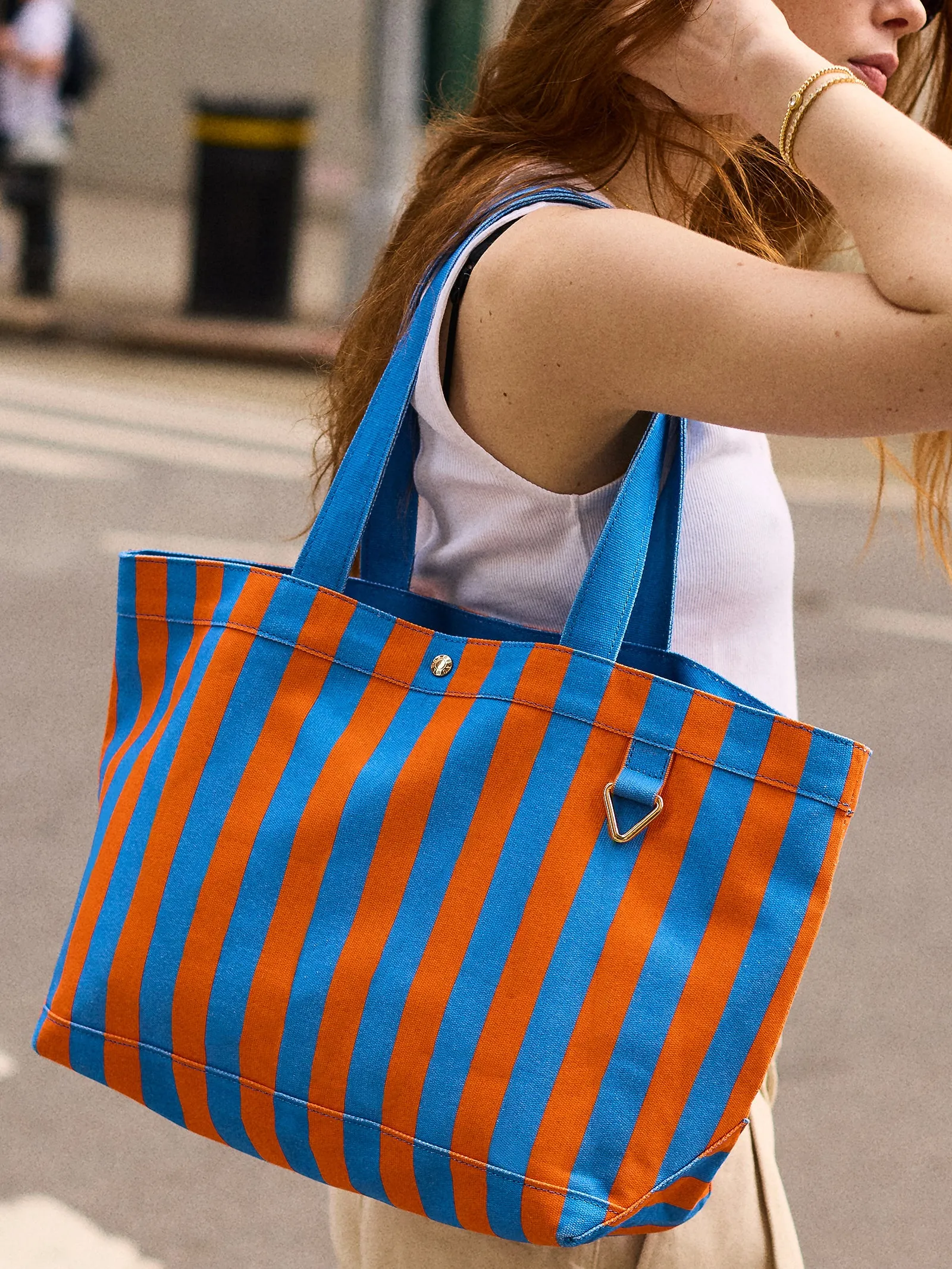 Striped Alpha Tote - Regatta sold by BaubleBar product image thumbnail 2