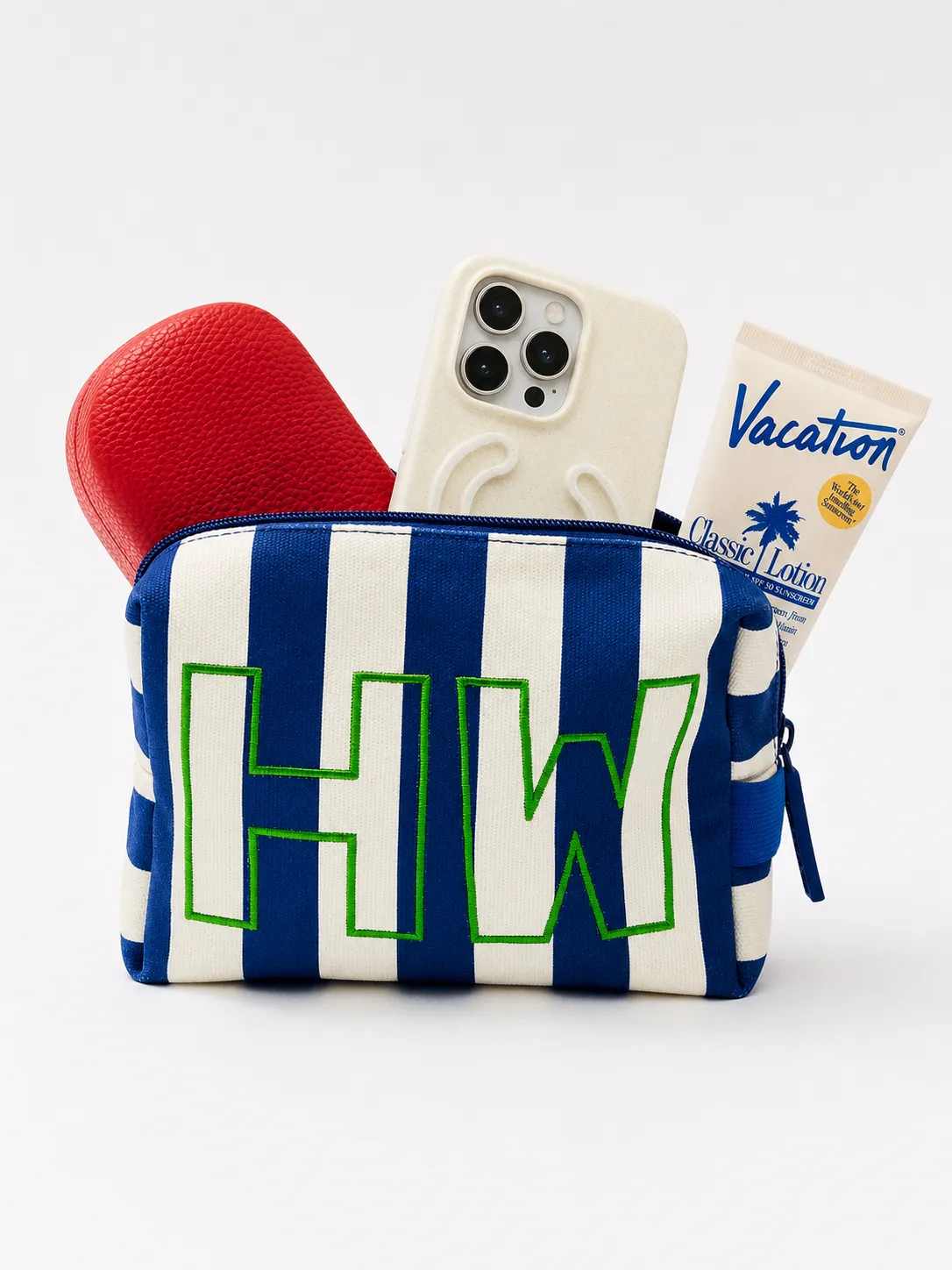 Striped Take It Away Custom Storage Pouch - Custom Harbor sold by BaubleBar