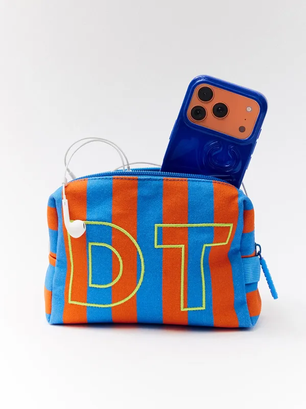 Striped Take It Away Custom Storage Pouch - Custom Regatta made by BaubleBar