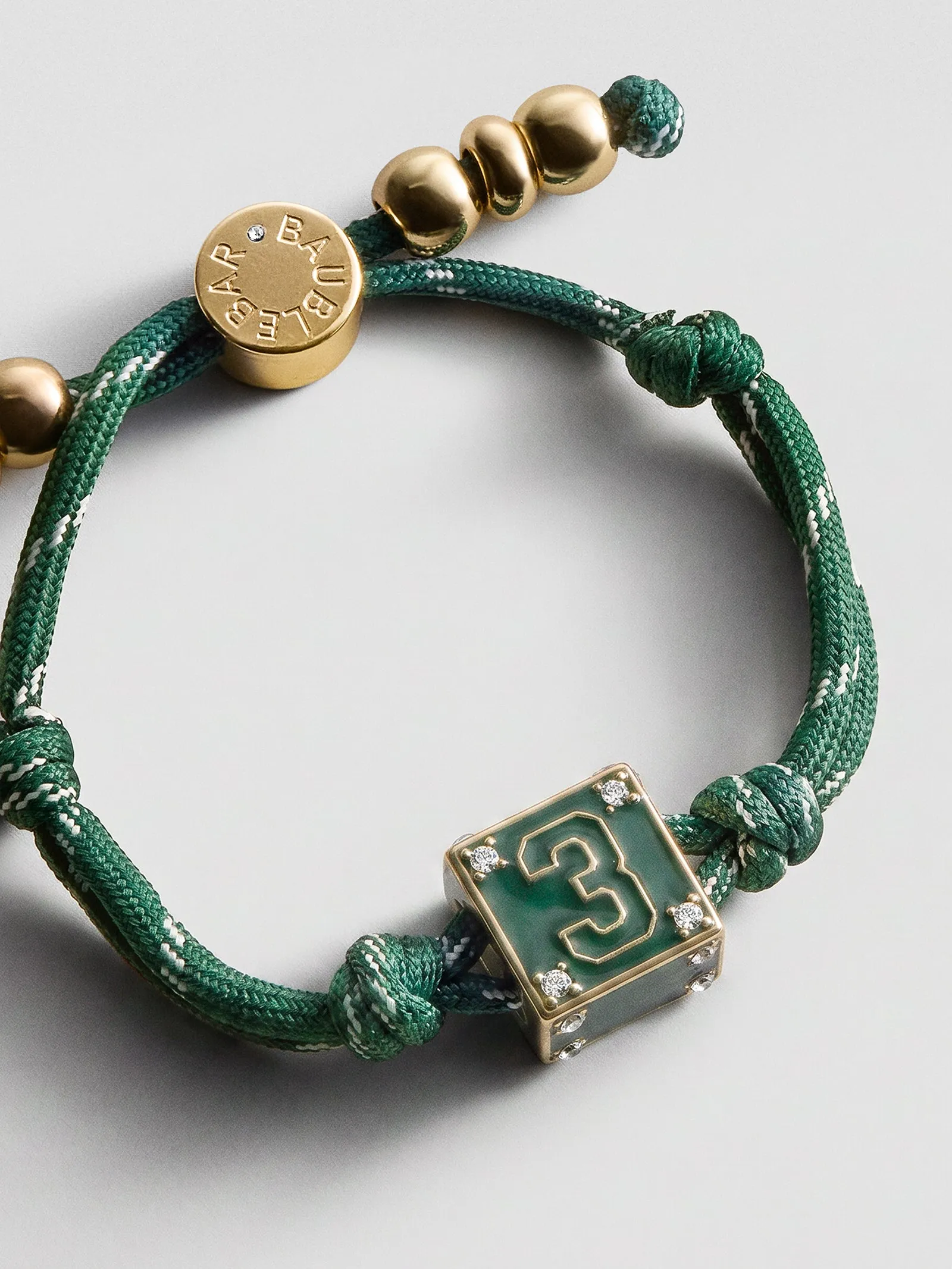 Block Party Varsity Number Custom Bracelet - Dark Green Single Digit sold by BaubleBar product image thumbnail 3
