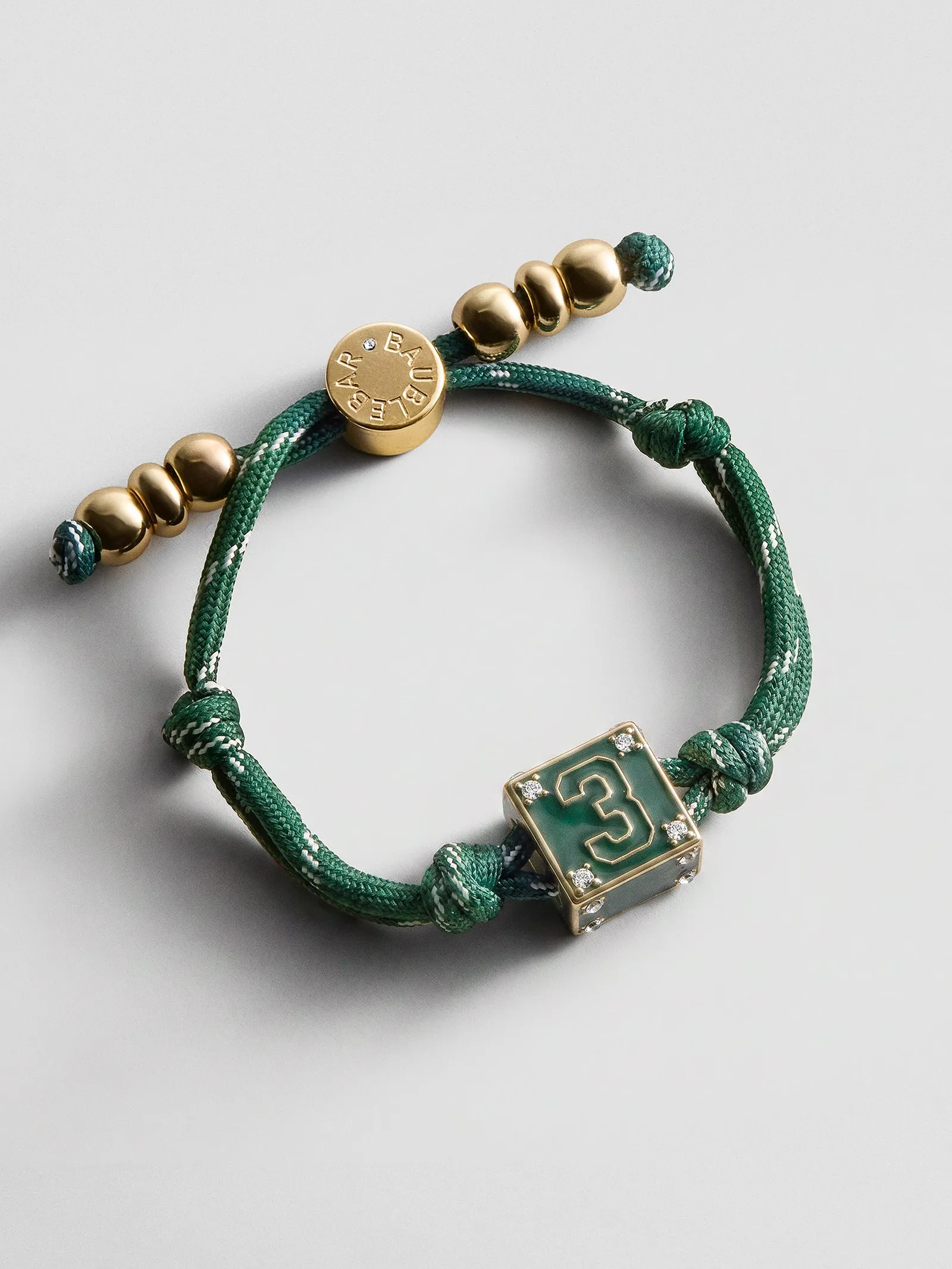 Block Party Varsity Number Custom Bracelet - Dark Green Single Digit sold by BaubleBar