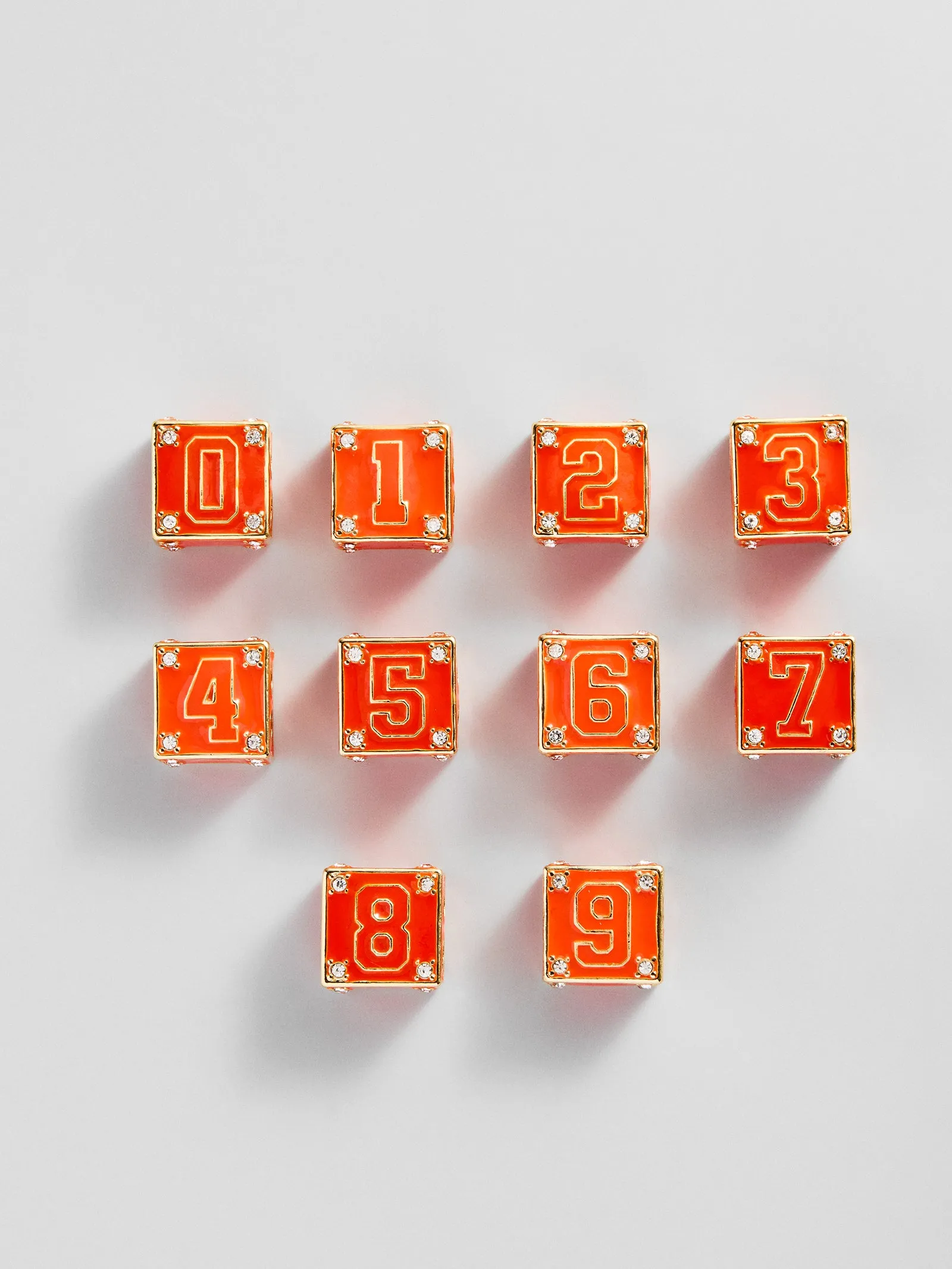 Block Party Varsity Number Custom Bracelet - Tangerine Single Digit sold by BaubleBar product image thumbnail 4