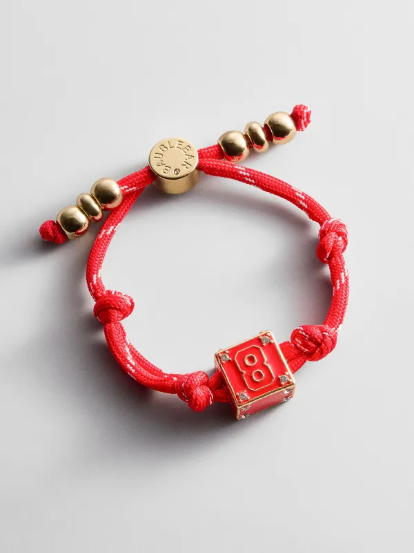 Block Party Varsity Number Custom Bracelet  - Cherry Red Single Digit made by BaubleBar