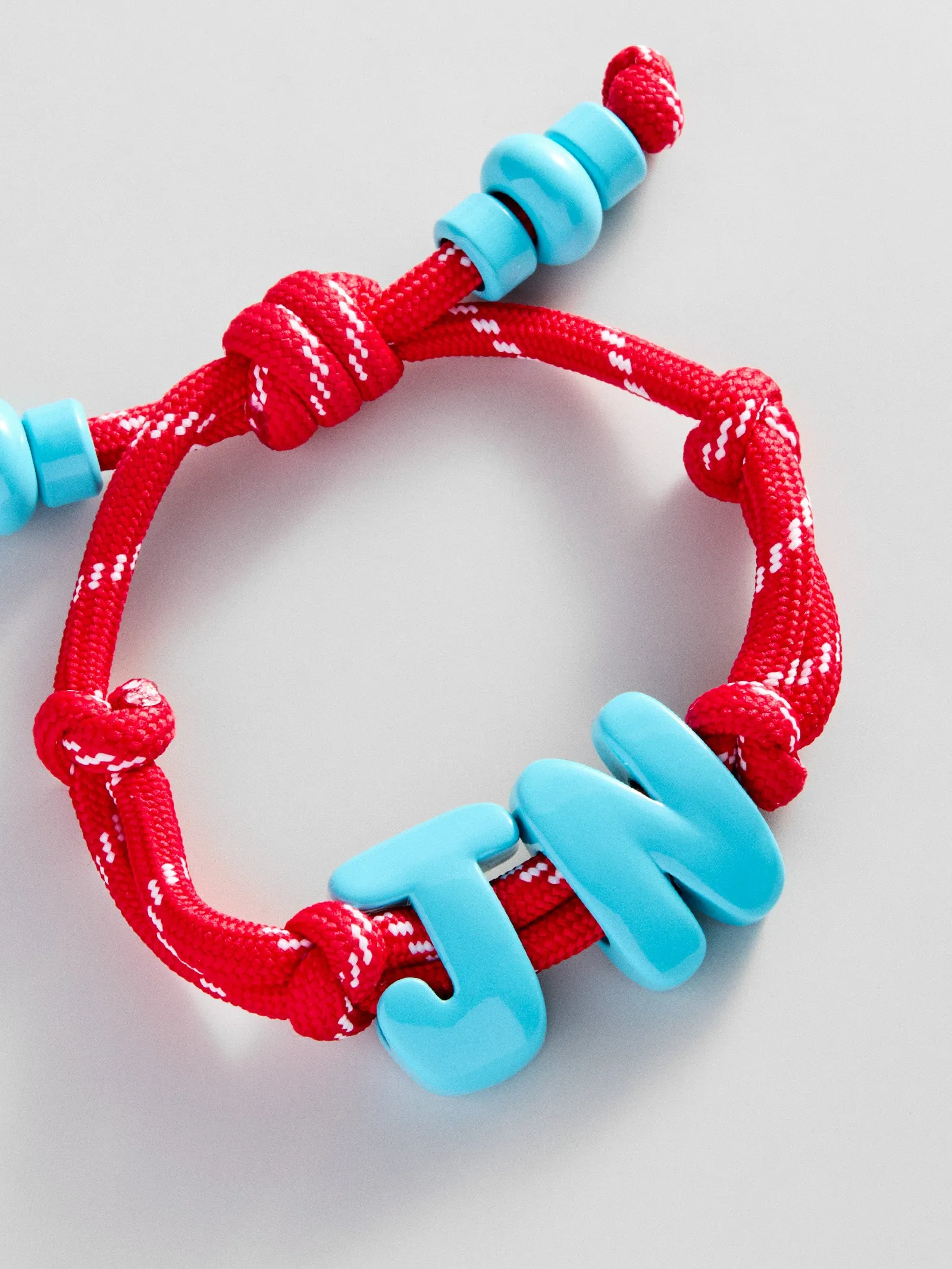 Knotty Enamel Initial Custom Bracelet - Red/Blue Double Letter sold by BaubleBar product image thumbnail 3
